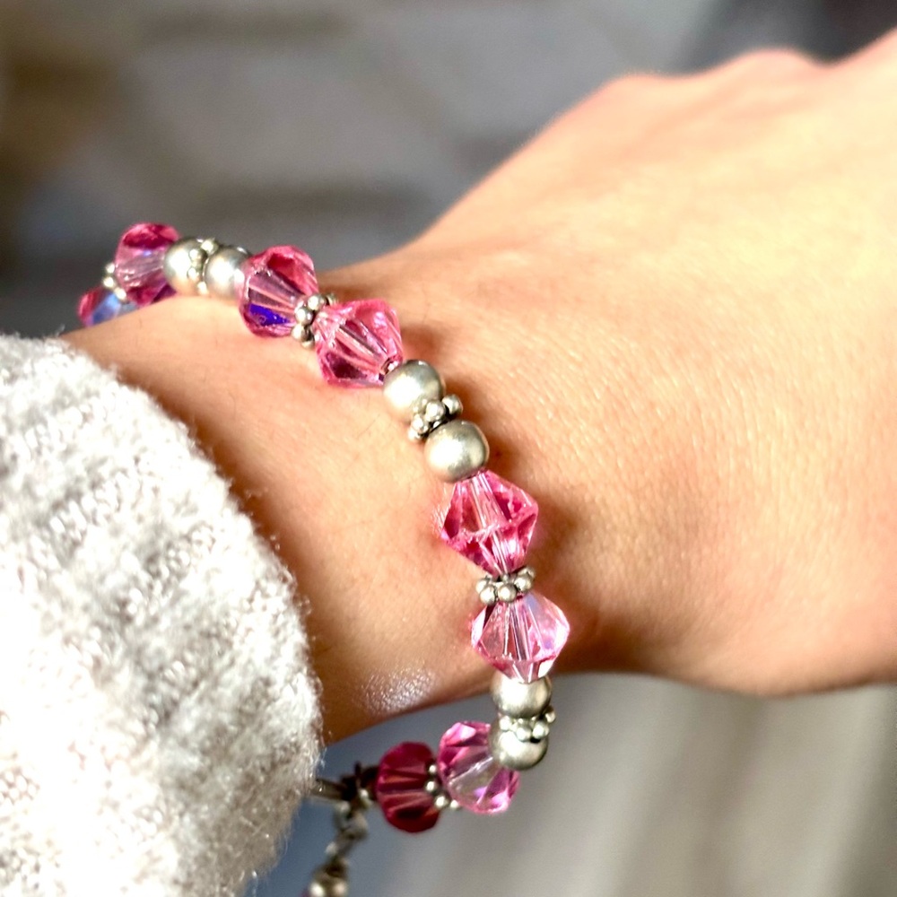 Sterling silver and cristal bracelet